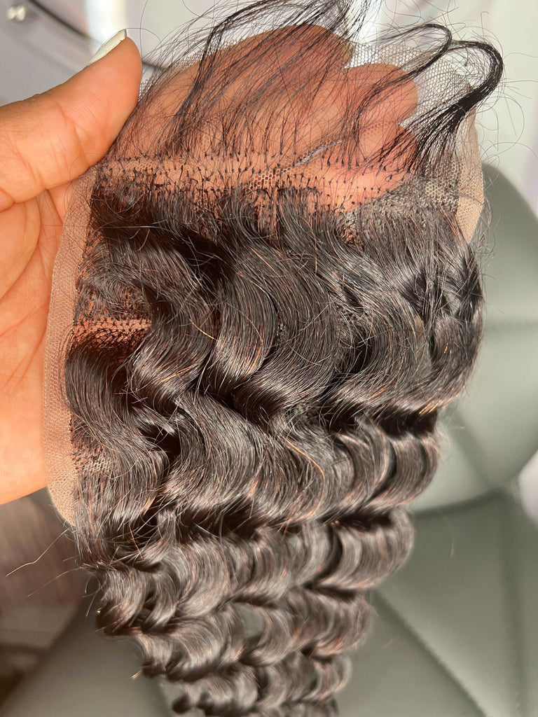 4X4 Lace Closure Peruvian Straight Closure 100% Human Hair