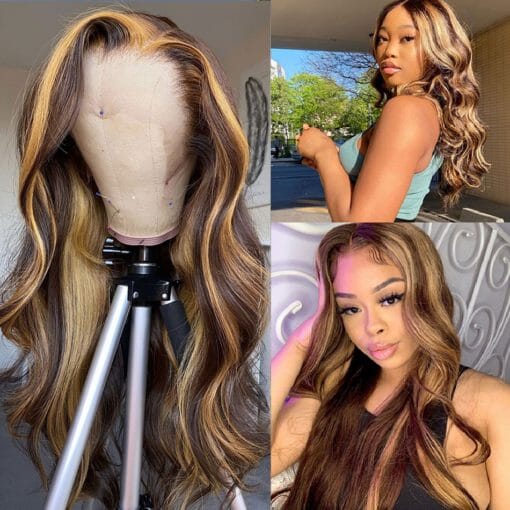 13x4 Lace Front Wig with Highlight Color