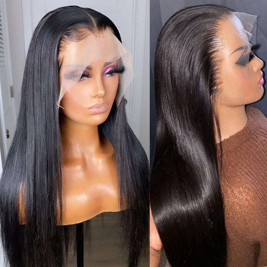 Transparent Lace Front Wig with Brazilian Human Hair